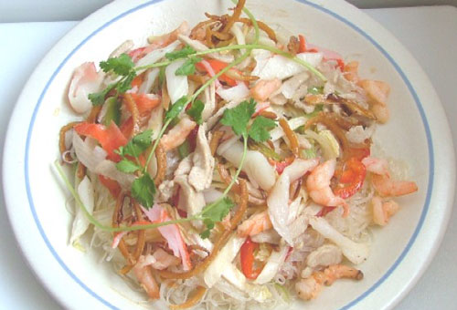 Mực khô xào hành tây